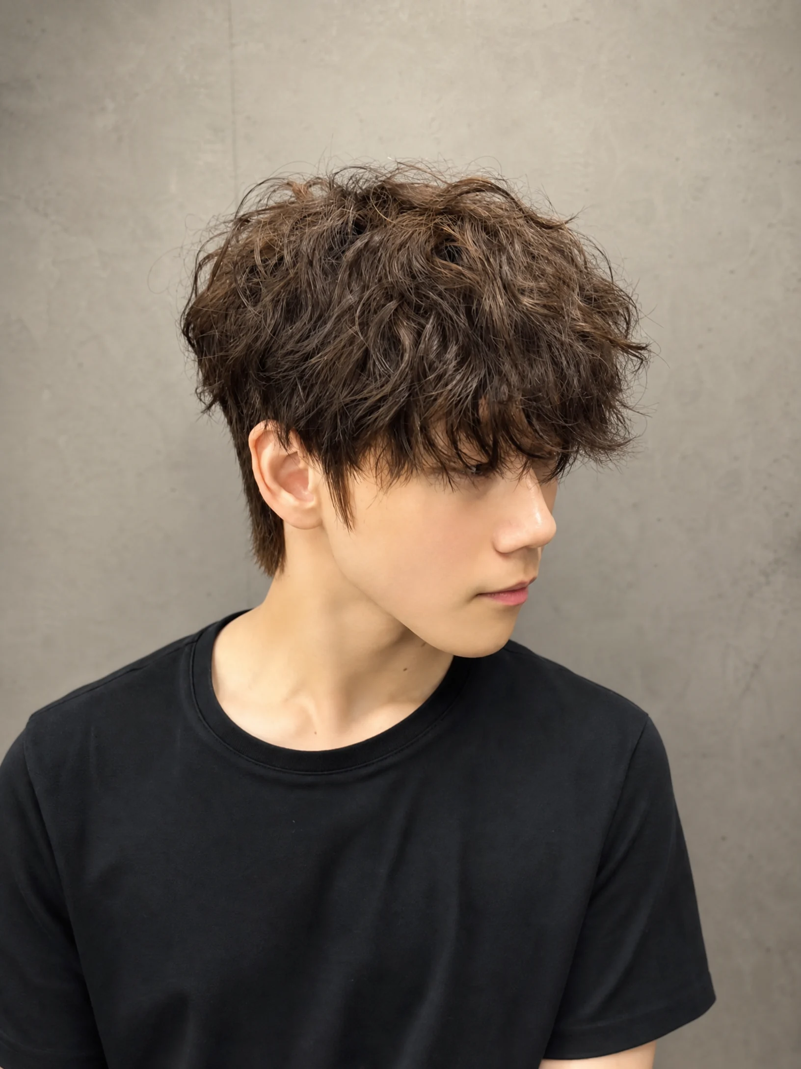 Canvas Academy men's perm - fluffy brown perm