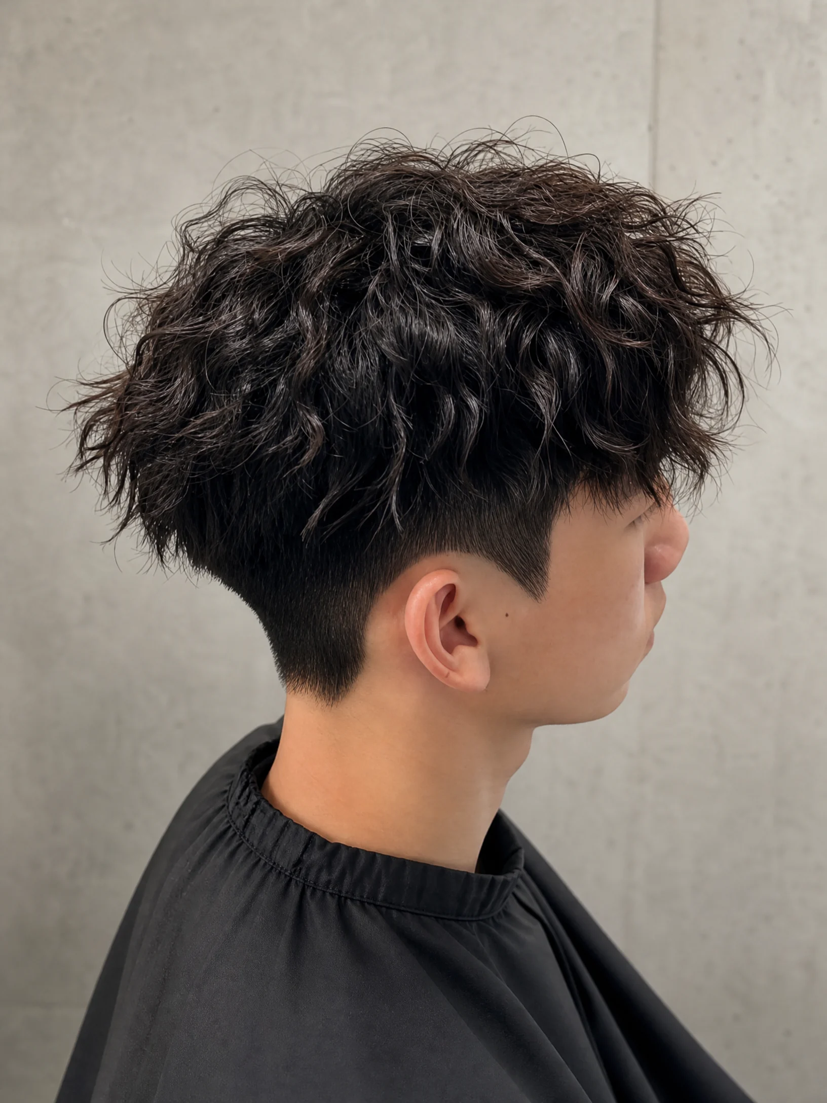 Canvas Academy men's perm - curly top with taper