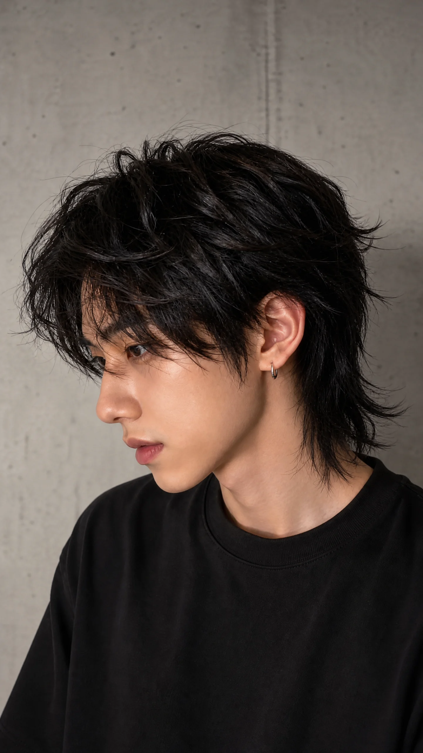 Canvas Academy men's perm - wolf cut layered texture