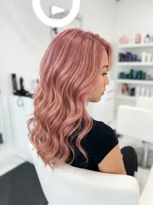 Student work - Rose Gold babylight hair colouring